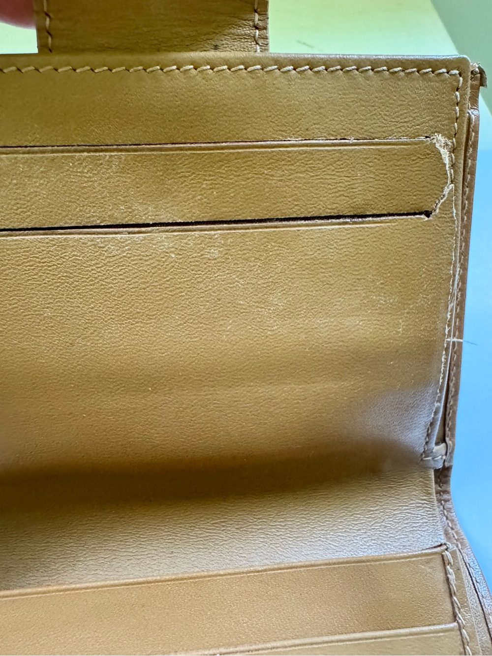 Celine Brown Monogram Canvas Leather Trim Wallet with Gold Hardware - Picture 5 of 10